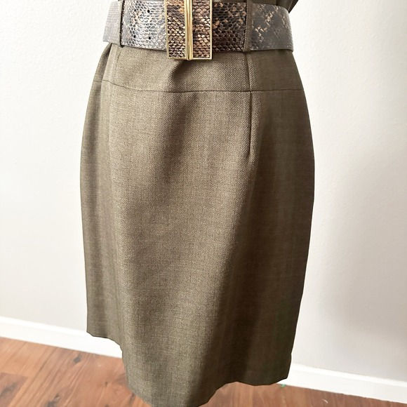 Antonio Melani Herringbone Woven Sleeveless Dress & Snake Belt women's size 10 - Picture 4 of 14